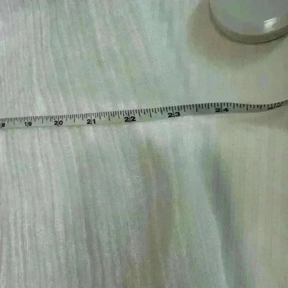 Anthropologie leifsdottir white gauze cotton dress medium cool asymmetrical midi - Picture 7 of 11